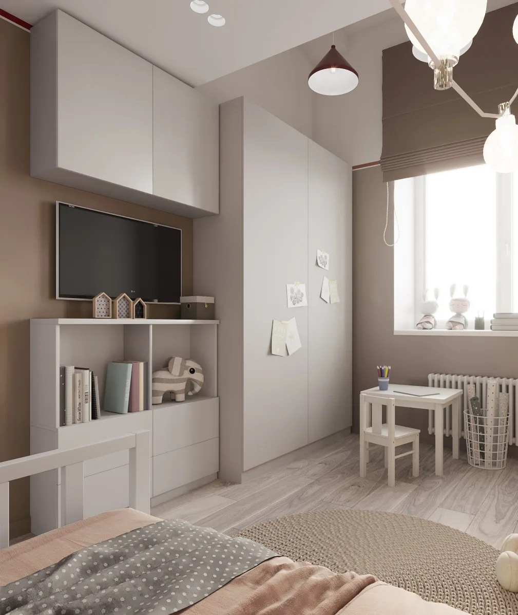 Детская. ЖК «Театральный парк» - квартира 70 м², г. Королёв. Дизайн интерьера, МАРТСТУДИО